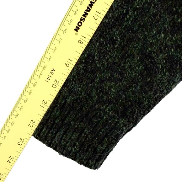 Michael Kors Charcoal Slouch Turtleneck Sweater Women's L MK Logo Knit Pullover - Picture 11 of 12